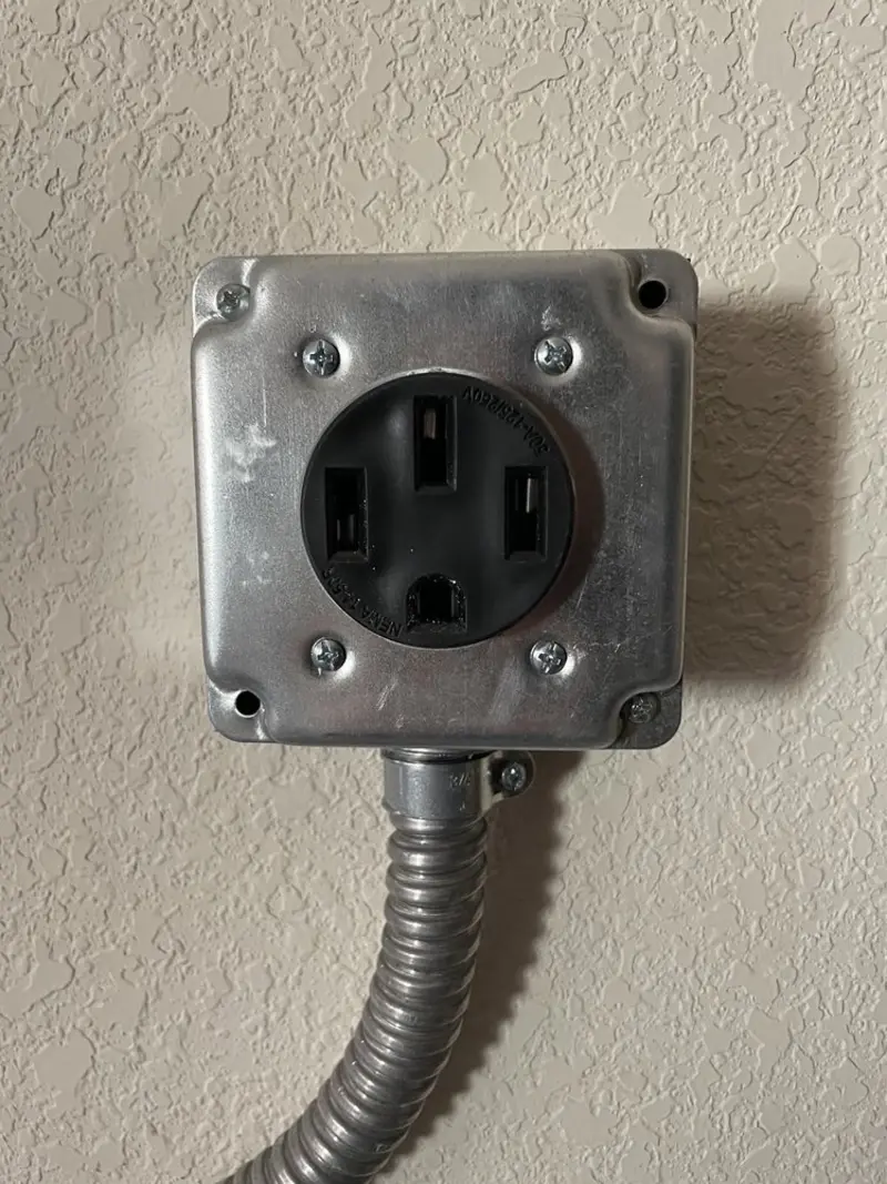 NEMA 14-50 outlet installed for Electrical Panel Upgrade in Nassau